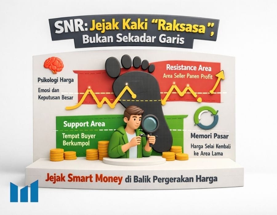 SNR Trading Itu Jejak Kaki "Raksasa" (Smart Money), Bukan Sekadar Garis