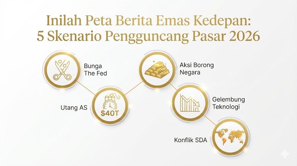 Inilah Berita Emas Dunia Kedepan, 5 yang Berpotensi Paling Mengguncang Harga XAUUSD