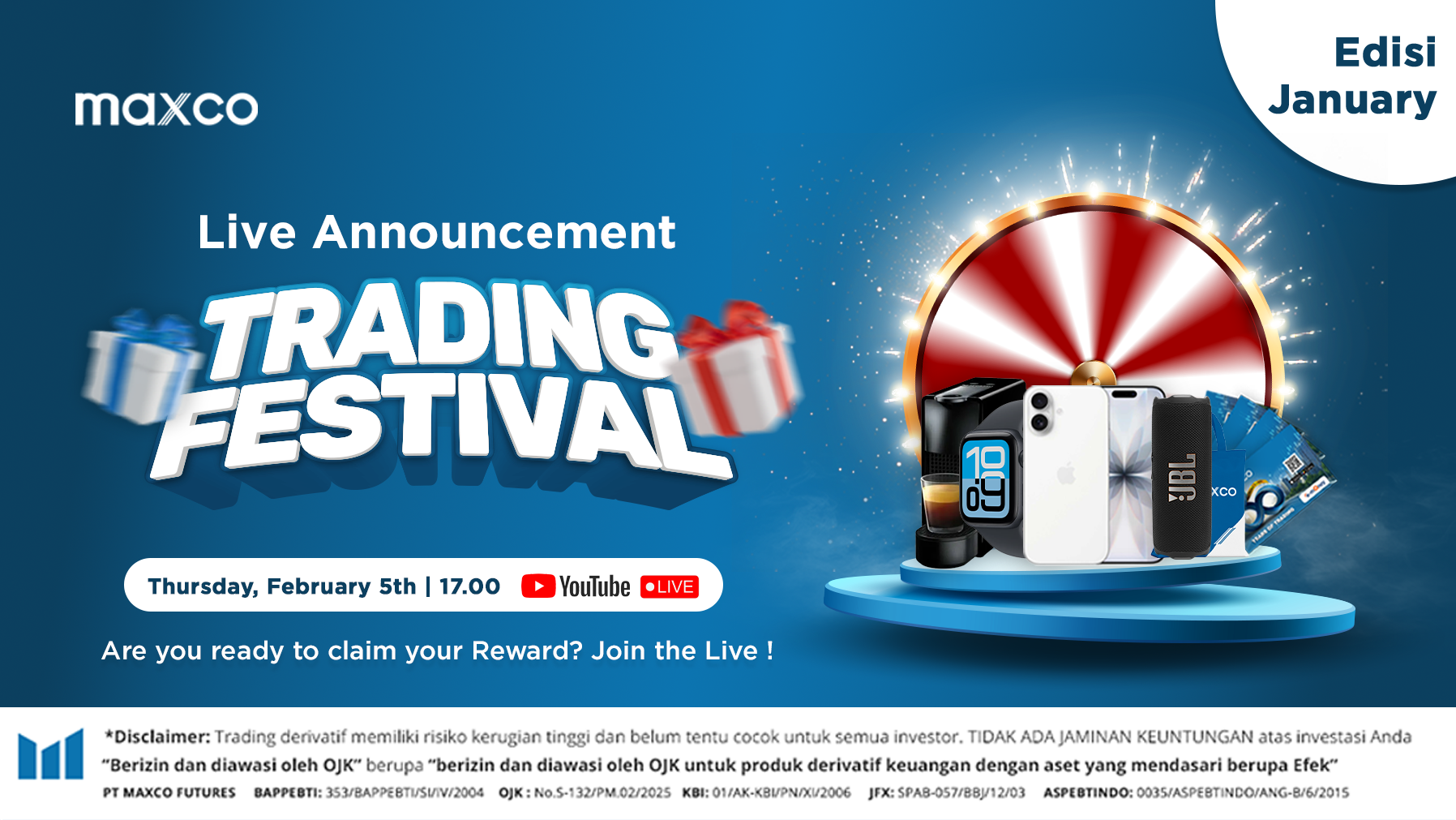Daftar Pemenang Trading Festival Maxco Periode Januari 2026: Siapakah Maxian yang Beruntung?