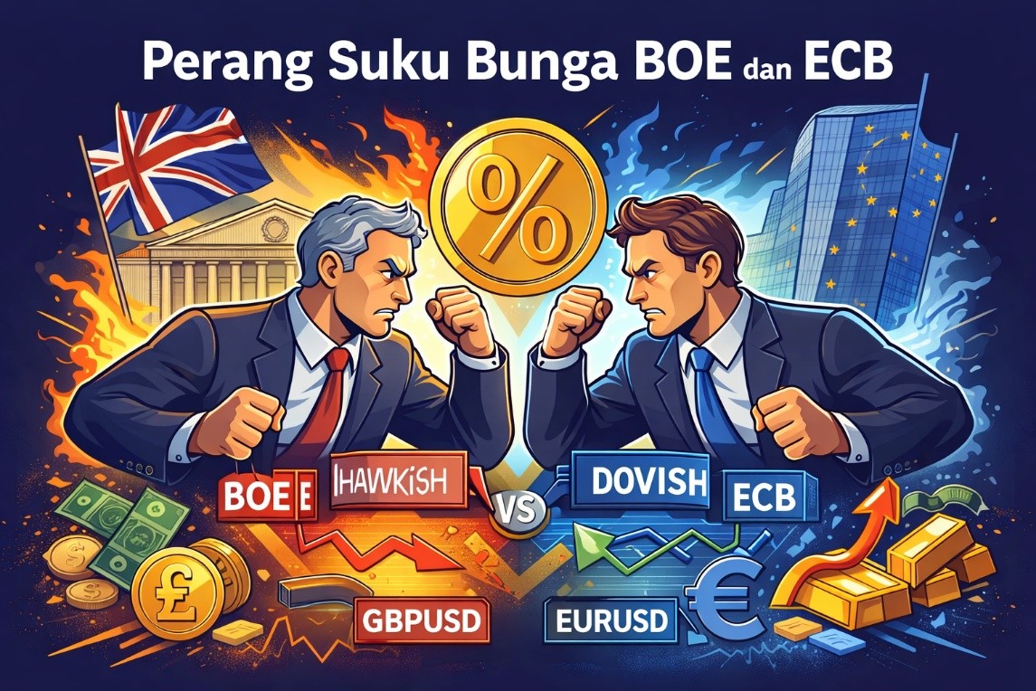 Perang Suku Bunga BOE dan ECB Adu Strategi Kebijakan Moneter Eropa di Tengah Perlambatan Global
