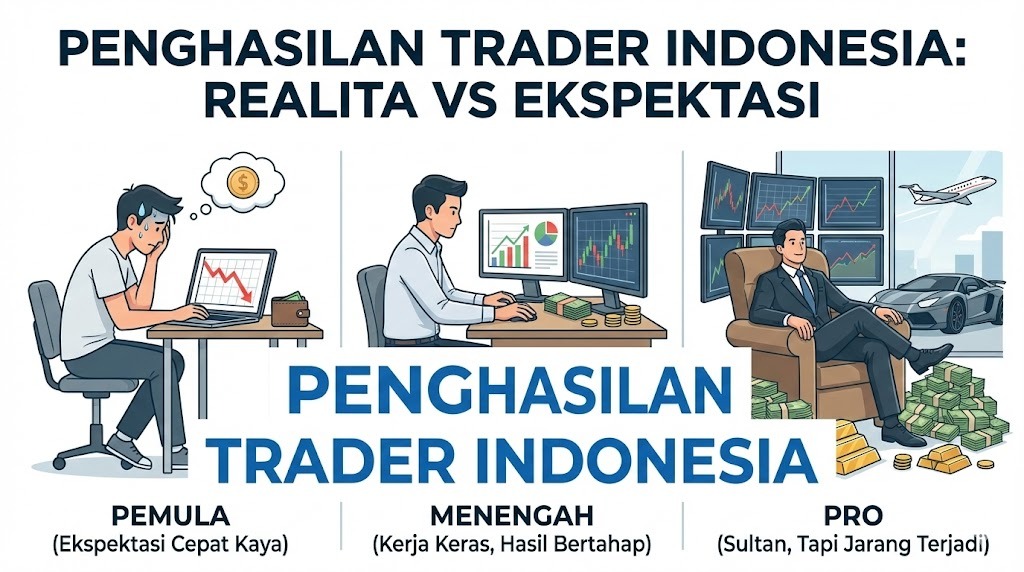 Seberapa Sultan Penghasilan Trader Indonesia Itu? (Realita Vs Ekspektasi)