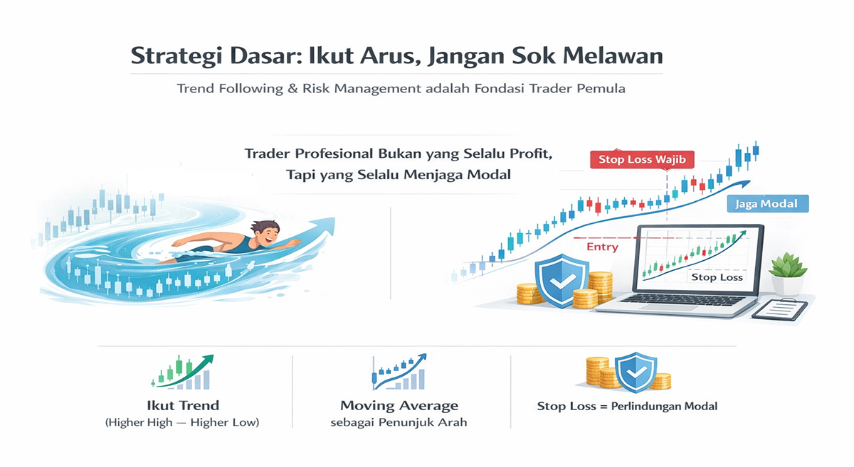 Strategi Trading Forex Dasar: Ikut Arus, Jangan Sok Melawan
