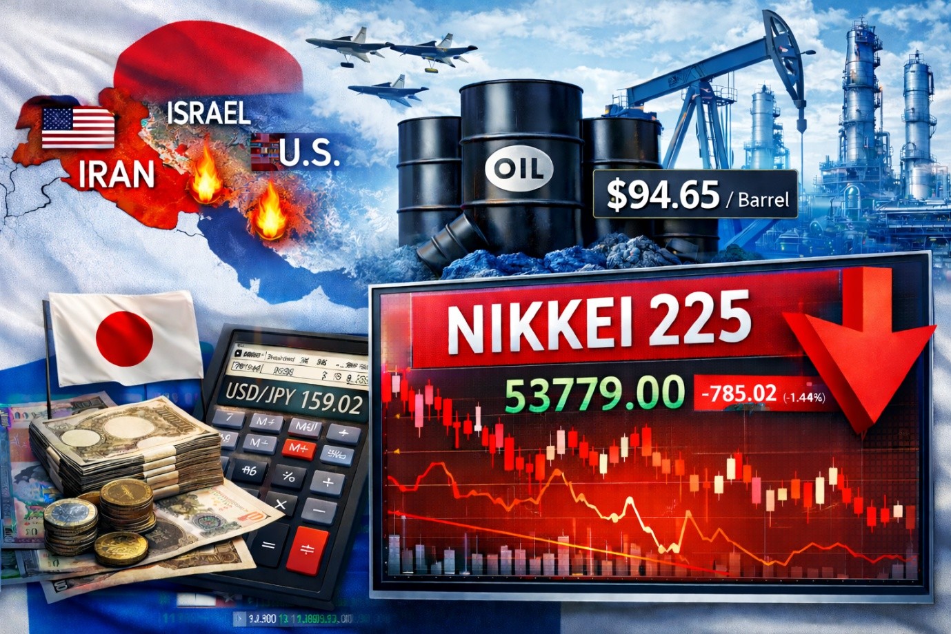 Resiko Penurunan Intraday Berada di Level 52000 Nikkei 225 Futures Tertekan, Lonjakan Harga Energi Picu Aksi Jual Investor