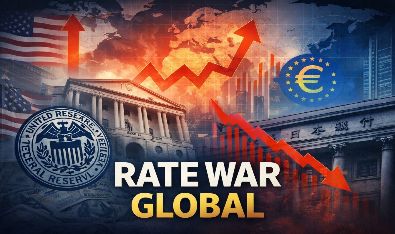 Bank Sentral Dunia Tahan Suku Bunga Tinggi