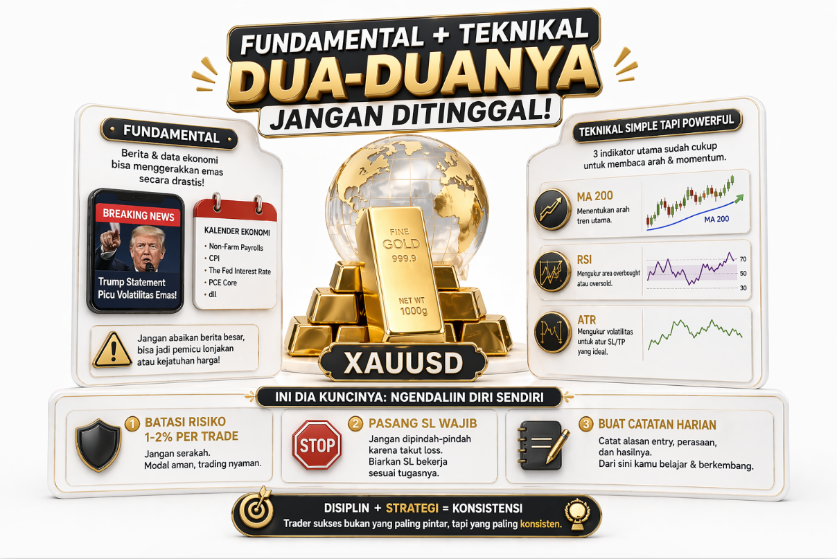 Ini Dia Kuncinya Strategi Trading XAUUSD: Ngendaliin Diri Sendiri