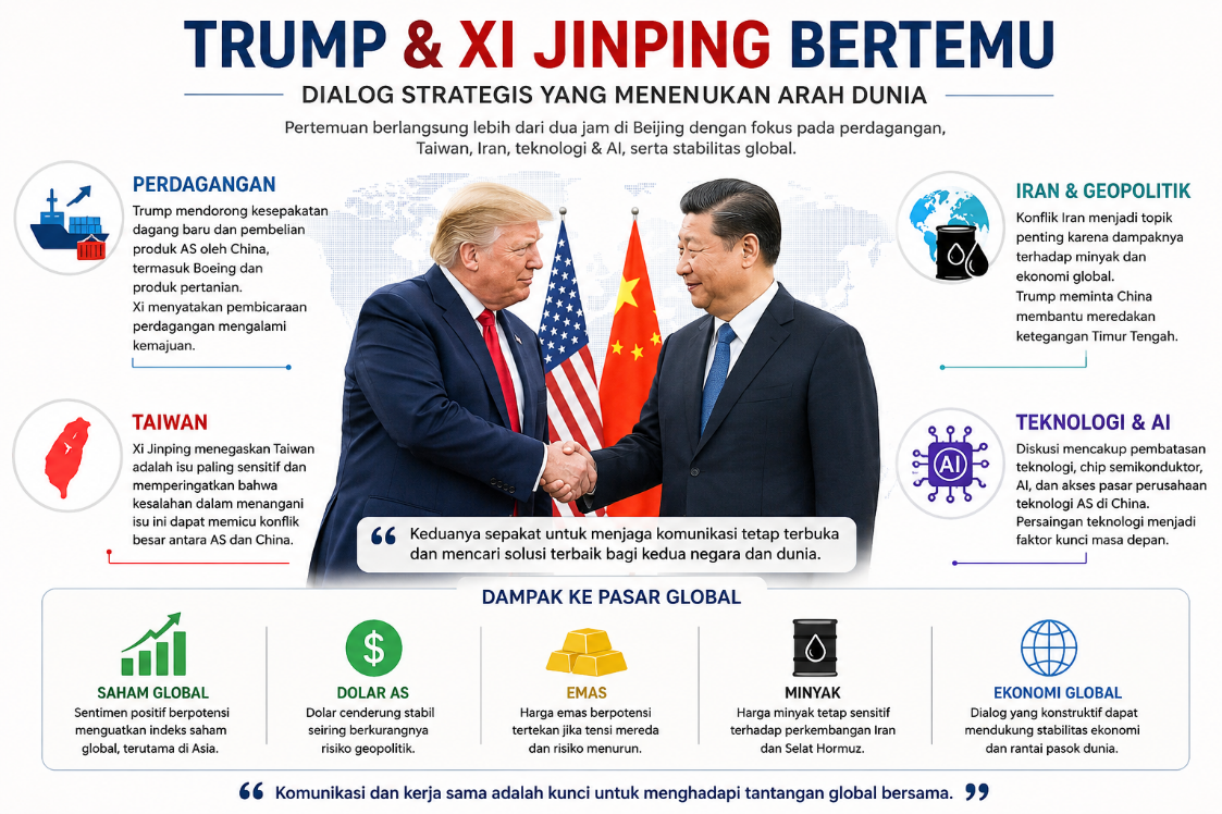 Trump dan Xi Jinping Bertemu Dunia Menanti Arah Baru Hubungan AS–China