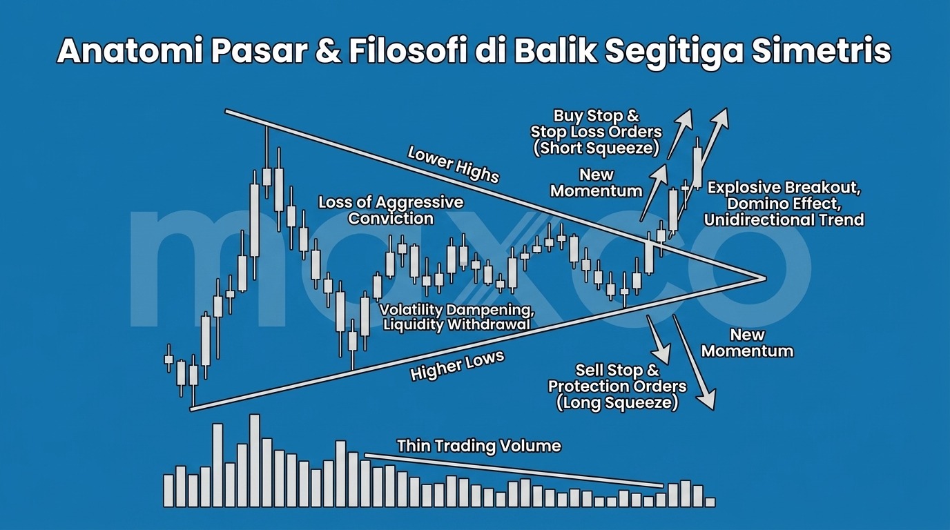 Anatomi & Filosofi Pasar di Balik Symmetrical Triangle Pattern