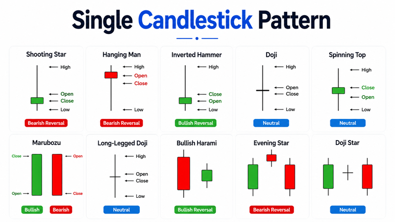 single pattern candlestick