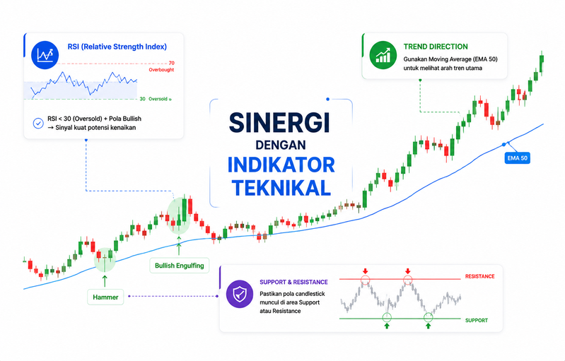 strategi candlestick dan indikator