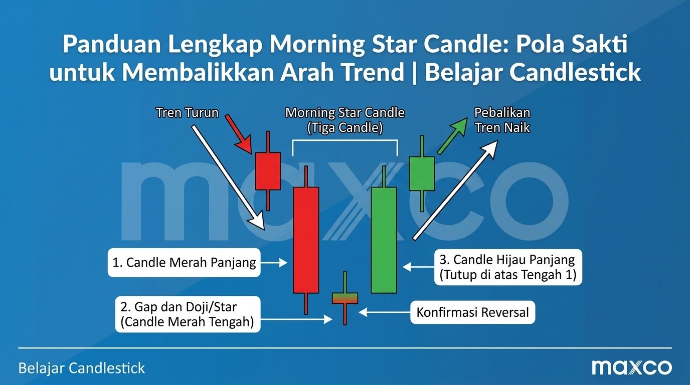 Panduan Lengkap Morning Star Candle: Pola Sakti untuk Membalikkan Arah Trend | Belajar Candlestick