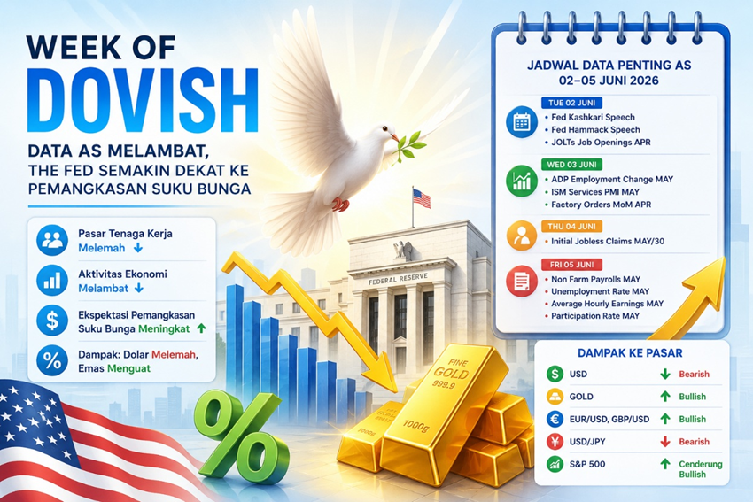 Rangkaian Data Ekonomi AS Berpotensi Menekan Dolar AS dan Mendorong Kenaikan Harga Emas
