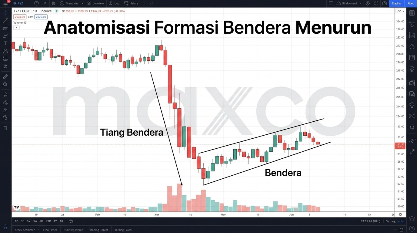 Membedah Anatomi Formasi Bendera Turun (Bearish Flag)