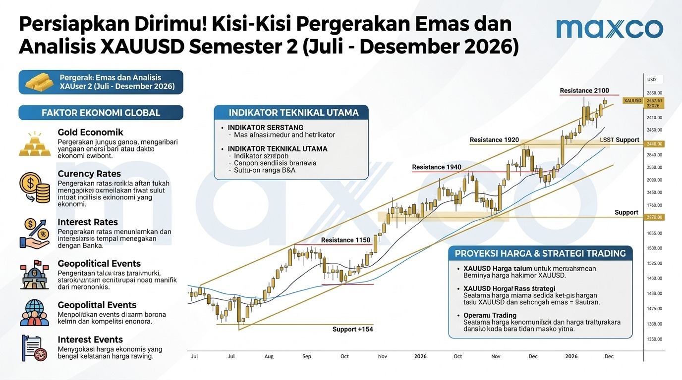 Persiapkan Dirimu! Kisi-Kisi Pergerakan Emas dan Analisis XAUUSD Semester 2 (Juli - Desember 2026)