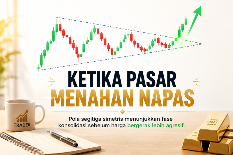 Membongkar Anatomi Symmetrical Triangle: Ketika Pasar Berada di Persimpangan Jalan Brutal